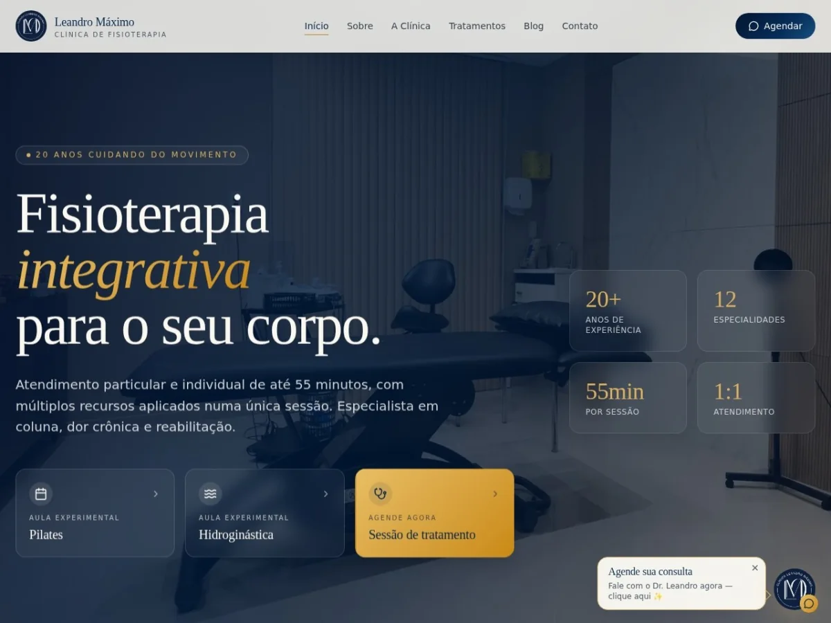 Site Clínica Leandro Máximo