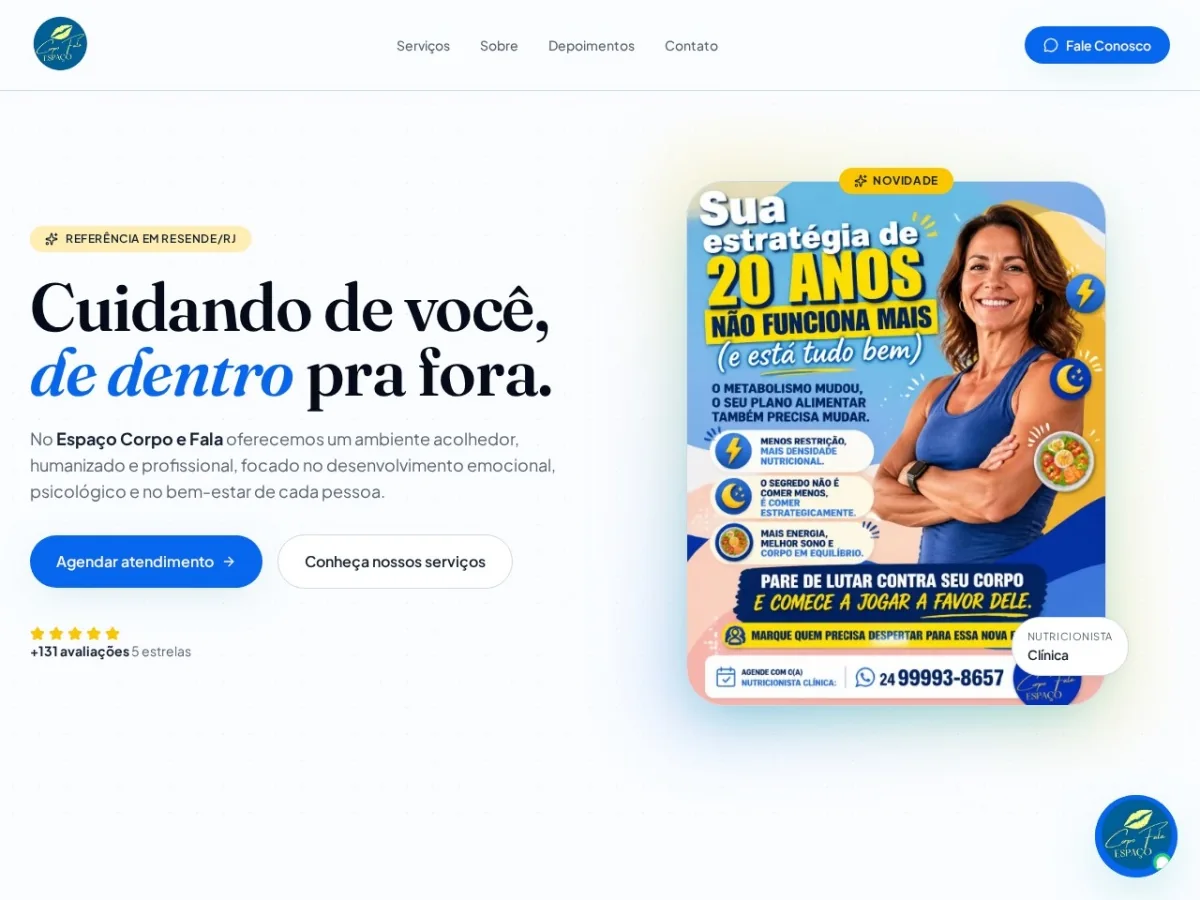Site Espaço Corpo e Fala